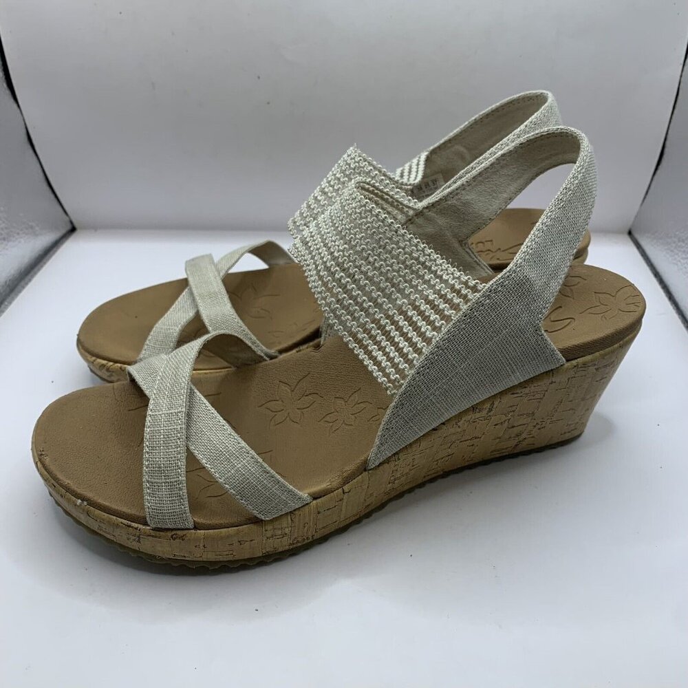 Women's Skechers Beverlee Fancy wedge sandals heels Sips size 8 E7